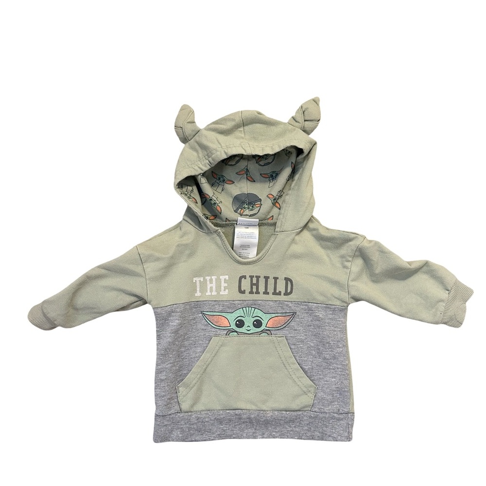 The Child Star Wars Kids Hoodie - Green and Gray